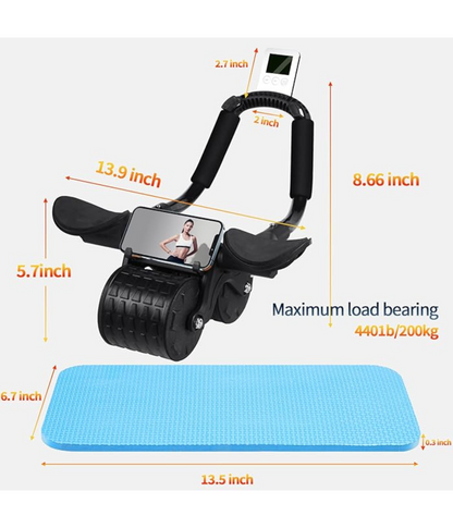 Fitness Ab Roller | Best Ab Roller for Men and Women with built-in Phone Holder